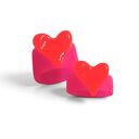 x2: RAZEM TANIEJ! Pierścionki z żywicy: HEART: fluo