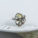 Miedziany pierścionek z kwarcem i rutylem - wire wrapping