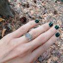 Srebrny Pierścionek Róża z Różowym Kwarcem