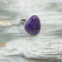 Regulowany pierścionek z czaroitem