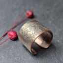Pierscionek miedziany wilk 1,5cm