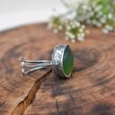 Zieleń - pierścionek ze szkłem