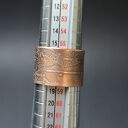 Pierscionek miedziany ptak kruk 1,5 cm - regulowany