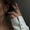 pierścionki pozłacany złoty balonowy pierścionek