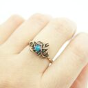 Regulowany pierścionek z apatytu i miedzi - wire wrapping