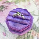 Pierścionek Jaspis Dalmatyński Serce regulowany stal chirurgiczna handmade