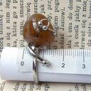 Miedziany pierścionek regulowany: krople z agatem