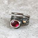 różowy turmalin - pierścionek ze srebra i złota