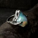 Wolfmoon I srebrny pierścionek z opalem