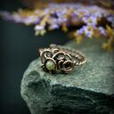 Turmalin regulowany pierścionek z miedzi