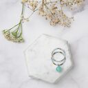 Dwa śliczne pierścionki z kwarcem niebiańskim