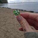 Pierścionek szkło morskie