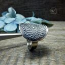 Mandala Ring vol. II - srebrny pierścionek boho z mandalą