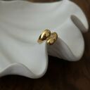 handmade pierścionki pozłacana złoty pierścionek krople