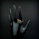 Awenturyn regulowany pierścionek z miedzi - wire wrapping