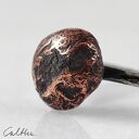 Kamyk - srebrny pierścionek z miedzią rozm. 8 (2210 -04) ooak