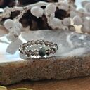 Pierścionek z kwarcem dymnym i turmalinem