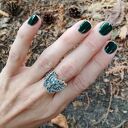 Pierścionek Orzeł z Błękitnym Akwamarynem