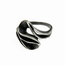 Fala - pierścionek srebrny