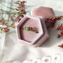 Pierścionek Amazonit z mosiądzu - regulowany handmade wire wrapping