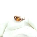 Bursztyn regulowany pierścionek z miedzi - wire wrapping