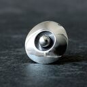 Duży polerowany pierścionek srebrny, pierścień ze srebrną kulką