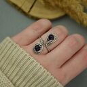 Pierścionek regulowany ametyst wire wrapping stal chirurgiczna oryginalny