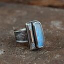 kamień księżycowy - pierścionek