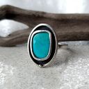 nietuzinkowe pierścionki pierścionek srebrny oval z turkusem