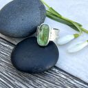 Kyanit i wiosna - srebrny pierścionek