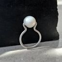 handmade pierścionki z - apearl srebrny pierścionek z perłą