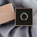 Pierścionek DOBROBYT - amulet cytryn, kwarc dymny, kryształ górski