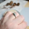 morski ze szklanymi biżuteria na prezent mały pierścionek