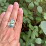 kamień fasetowany dwa oblicza kyanitu - srebrny pierścionek