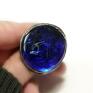 kobalt niebieskie autorski pierścień, wykonany w jednym jedynym egzemplarzu, prezent