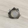 Kamień i srebro 1788a r. 14,5 - pierścionek - perłowy księżycowy