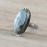 larimar i srebro niebieskie i - pierścionek r. 13,5 1770a z larimarem