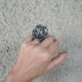 masywny pierścień duży srebrny pierścionek