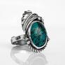 niebieskie metaloplastyka srebro indian summer srebrny pierścionek z turkusem