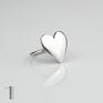 LoveStory - serce - pierścionek srebrny metaloplastyka srebro