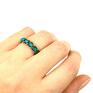 Blue Pearl Art wire wrapping miedziany z toho - zamówienie specjalne pleciony pierścionek