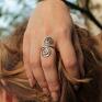 Zawijasy - srebrny pierścionek rozm. S (2310 14) słowiańska biżuteria regulowana obrączka