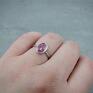 drobny little ring - pink spring! Minimalistyczny turmalin