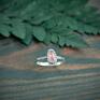 pierścionek z różowym srebrny flora z turmalinem
