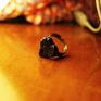 handmade pierścionki serce pierścionek czarne