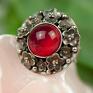 srebrny pierścionek z czerwonym agatem carmen a847 czerwony pierścień prezent dla mamy