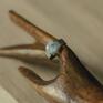 pierścionek turkusowe regulowany z mieniącym się