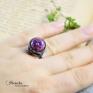 fioletowe violet - pierścionek z jaspisem cesarskim jaspis dużypierścionek