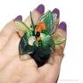 Estera Grabarczyk pierścionek zielony kolorowy