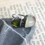 zielone regulowany oliwin amulet jadeit pierścionek z kamieniem
